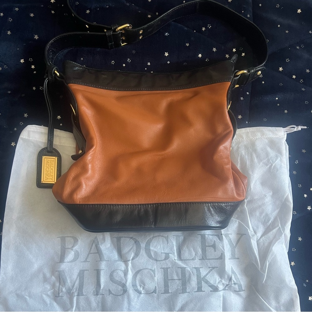 Badgley Mischka Cognac and Black Women's Bag